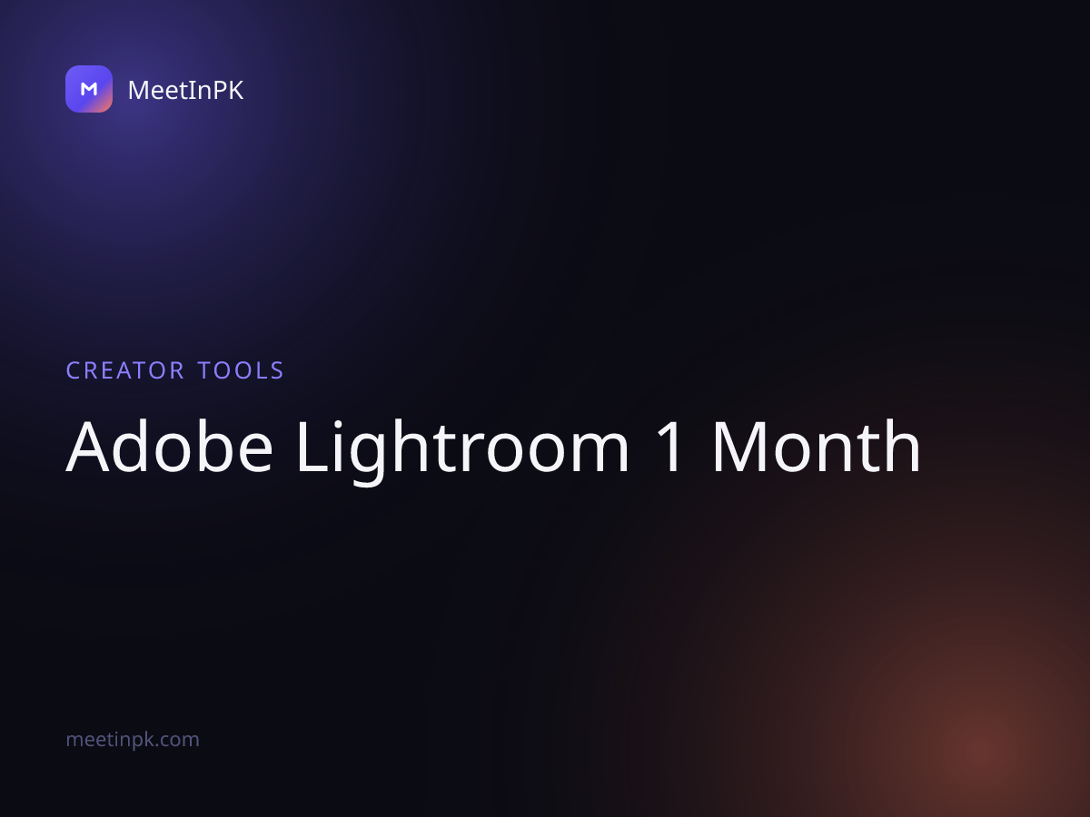 Adobe Lightroom 1 Month