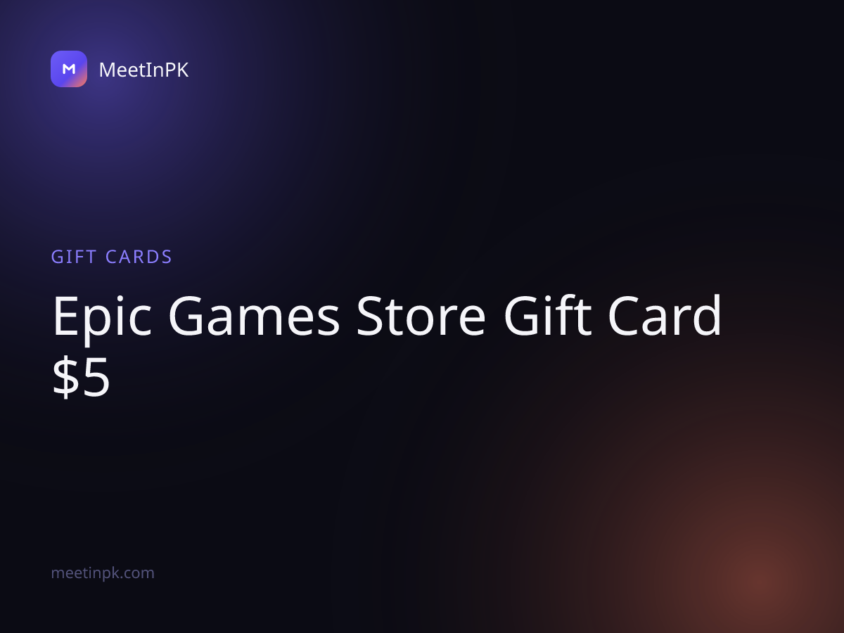Epic Games Store Gift Card $5