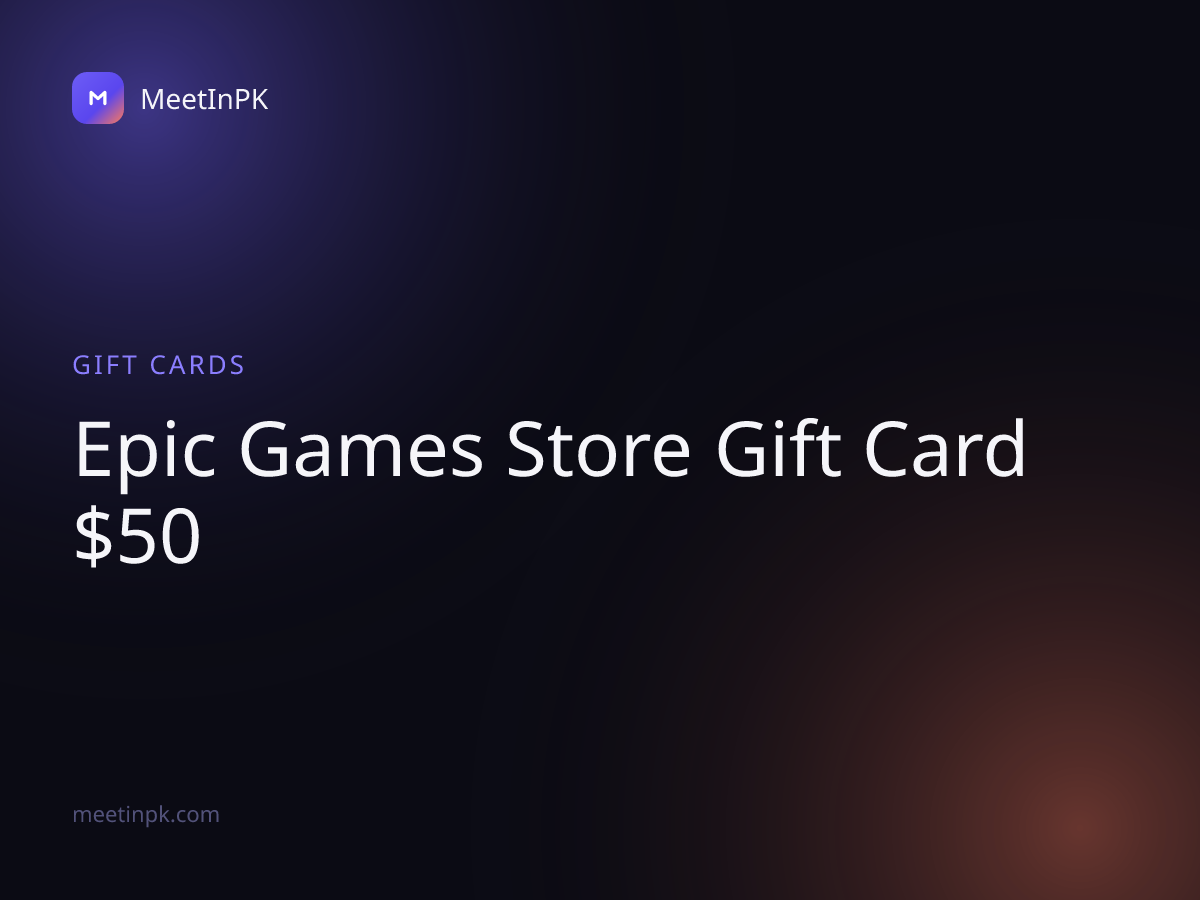 Epic Games Store Gift Card $50