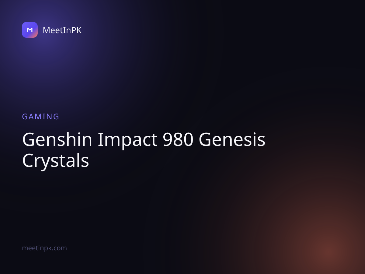 Genshin Impact 980 Genesis Crystals