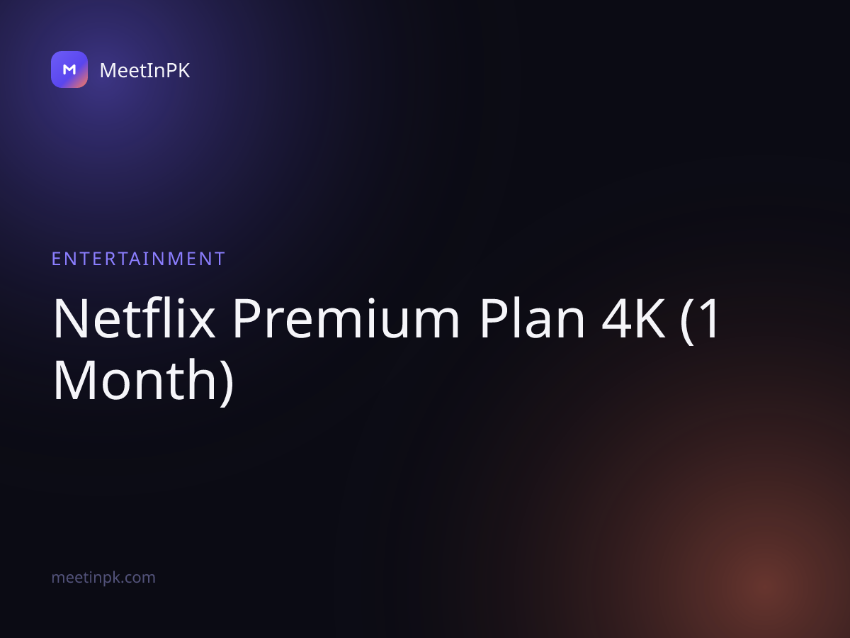 Netflix Premium Plan 4K (1 Month)