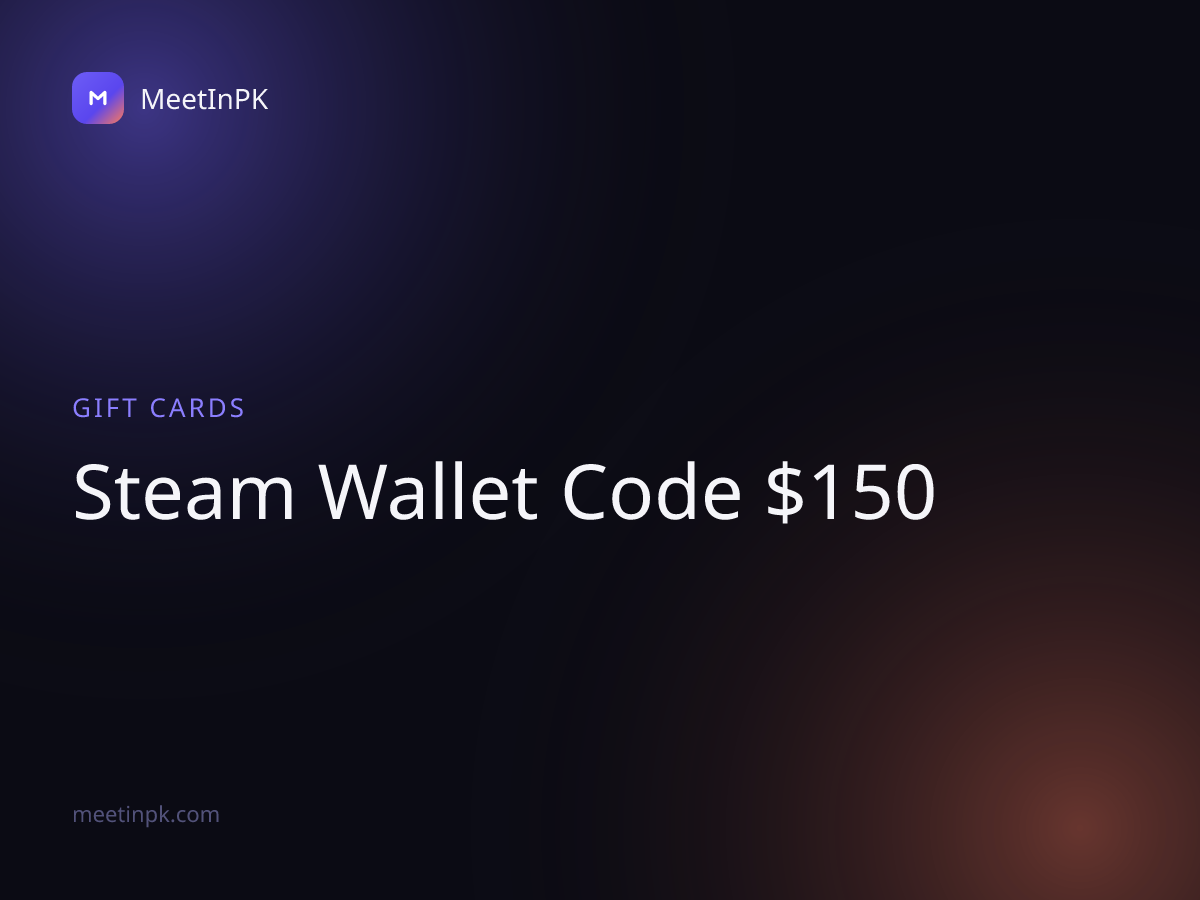 Steam Wallet Code $150