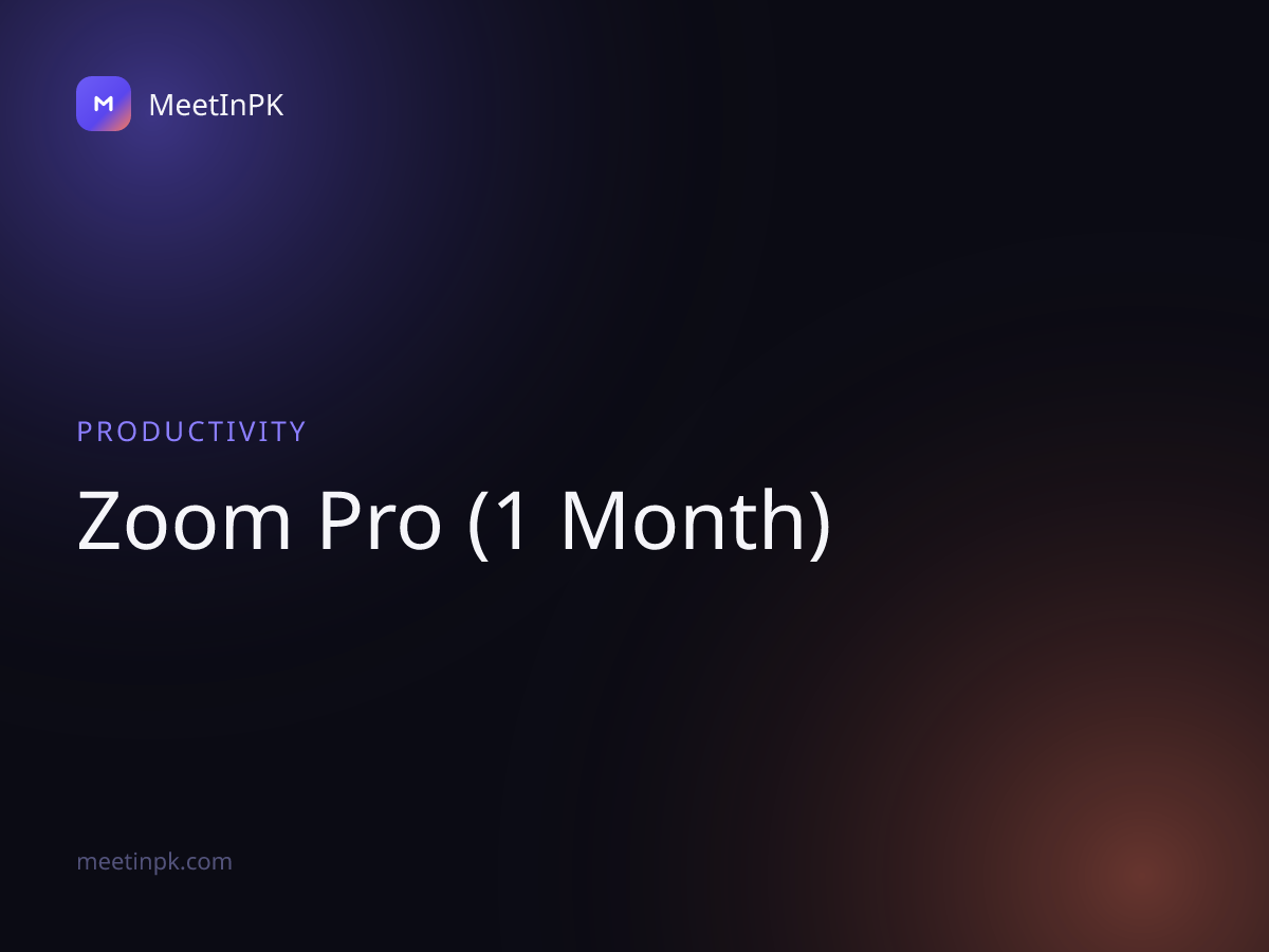 Zoom Pro (1 Month)